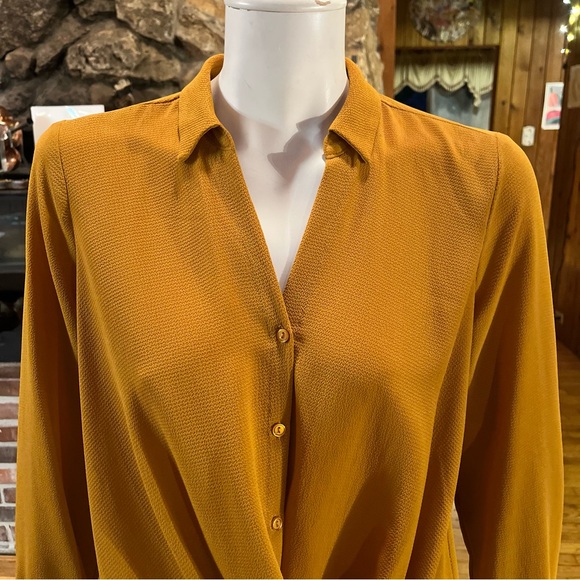 All In Favor Mustard Yellow Women's Top - Picture 2 of 8